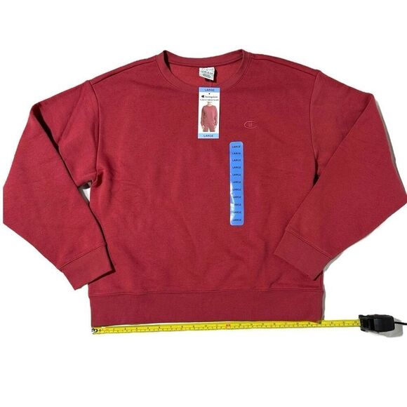 Champion Women's Fleece Sweatshirt Redwood Red Size L - Picture 5 of 7